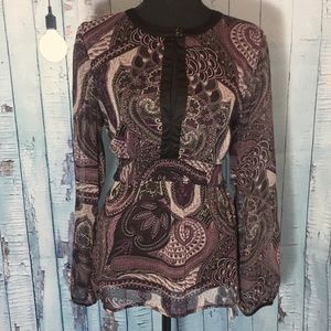 APT 9 Sheer Paisley Tunic. EUC.